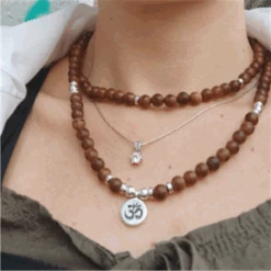 Mâlâ « Placide » 108 Perles En Bois De Wengé -Moment Ici 0 Mala Protect me 6