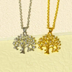 Collier Arbre De Vie ‘Vivre’ En Zircon