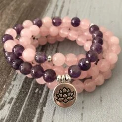 Collier Mùlù 108 Perles « Rosita » En Améthyste