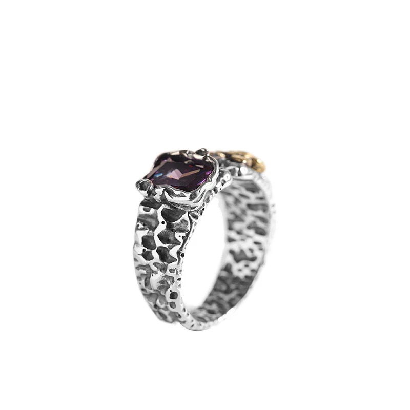 Bague Homme En Zircon – Harmonie Bleue, Argent 6 Bague Homme En Zircon – Harmonie Bleue, Argent – Image 4