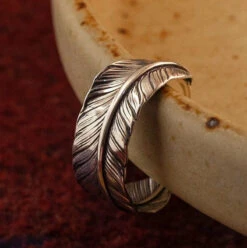 Bague Homme – Plume Élégance, Argent