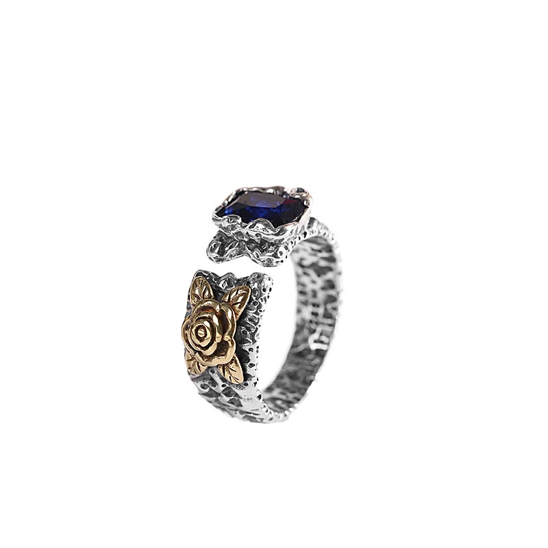 Bague Homme En Zircon – Harmonie Bleue, Argent 7 Bague Homme En Zircon – Harmonie Bleue, Argent – Image 5