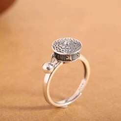 Bague Anti-Stress Rotative – Sérénité Infinité, Argent