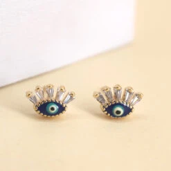 Boucle D’oreille Mauvais Œil « Regard » En Cristal -Moment Ici Boucle doreille Mauvais OEil 8