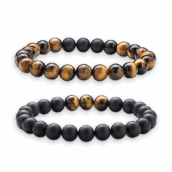 Bracelet « Tigre Flamboyant » En Pierre De Lave Et Œil De Tigre -Moment Ici Bracelet Tigre Flamboyant 5 1