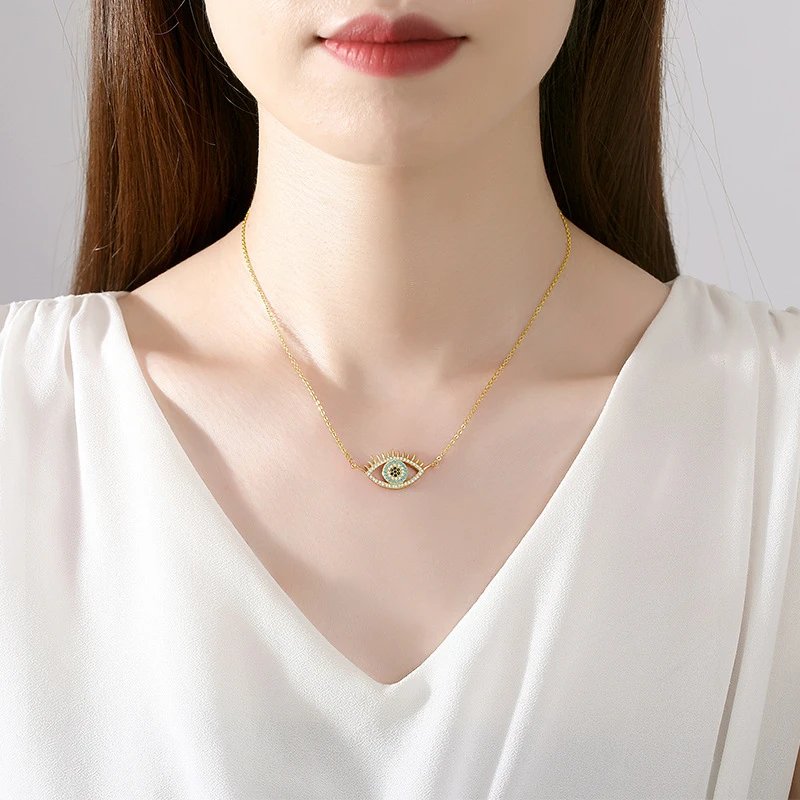 Collier Mauvais Œil « Espoir » En Zircon 4 Collier Mauvais Œil « Espoir » En Zircon – Image 2