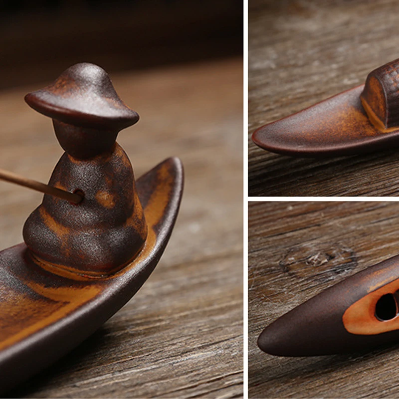 Encensoir « Pêcheur » En Céramique 7 Encensoir « Pêcheur » En Céramique – Image 6