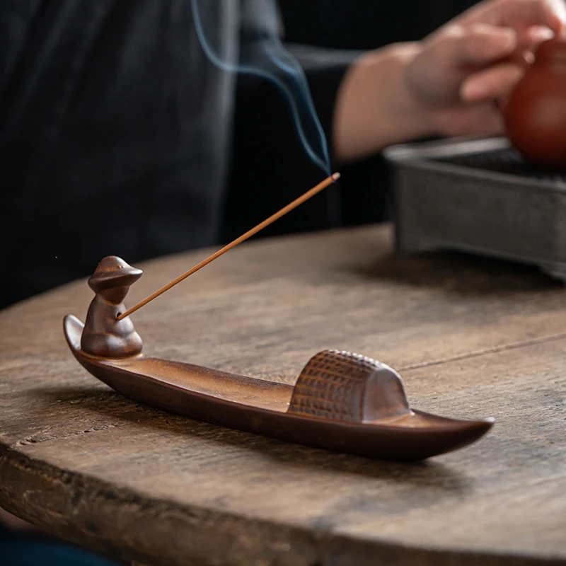 Encensoir « Pêcheur » En Céramique 5 Encensoir « Pêcheur » En Céramique – Image 4