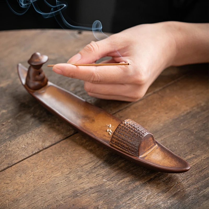 Encensoir « Pêcheur » En Céramique 4 Encensoir « Pêcheur » En Céramique – Image 3