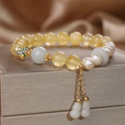 Bracelet Citrine Perle Jade – Gourde De Fortune 10 Bracelet Citrine Perle Jade – Gourde De Fortune -Moment Ici IMG 0773