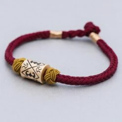 Bracelet « Pareja » En Fil Rouge, Argent Pur -Moment Ici IMG 20220622 195235