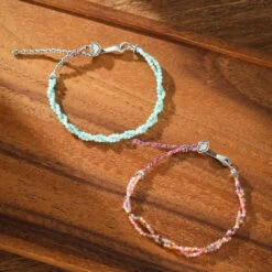 Bracelet Amazonite Ou Tourmaline – Essence, Argent