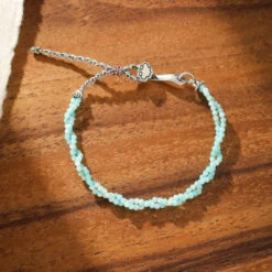 Bracelet Amazonite Ou Tourmaline – Essence, Argent -Moment Ici IMG 3395