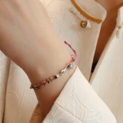 Bracelet Amazonite Ou Tourmaline – Essence, Argent -Moment Ici IMG 3396