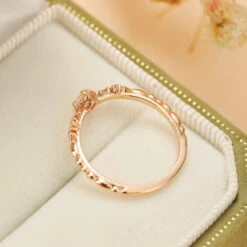 Bague Quartz Rose – Éclat Doux, Argent Plaqué Or -Moment Ici IMG 5303