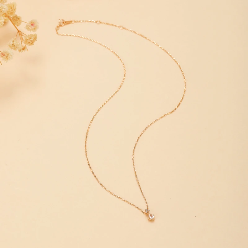 Collier Quartz Rose – Éclat Doux, Argent Plaqué Or 7 Collier Quartz Rose – Éclat Doux, Argent Plaqué Or – Image 5