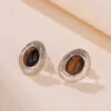 Boucles D’Oreilles Œil De Tigre – Harmonie Naturelle
