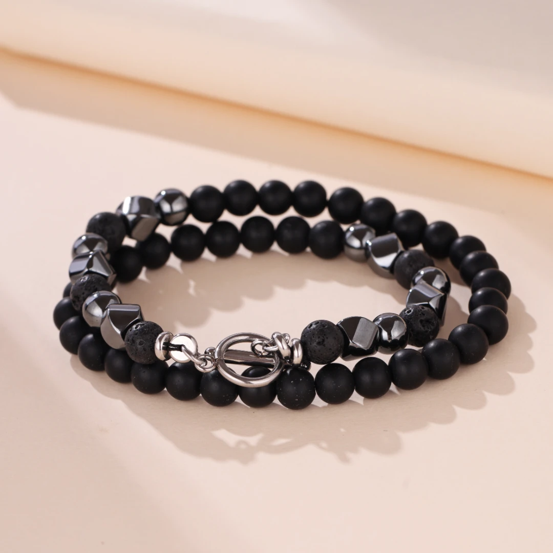Collier Homme Hématite Et Pierre De Lave – Puissance Virile 7 Collier Homme Hématite Et Pierre De Lave – Puissance Virile – Image 5