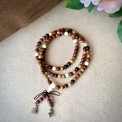 Mâlâ « Porte-Bonheur » 108 Perles En Bois De Santal