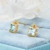 Boucles D’Oreilles Aigue Marine – Douce Lumière, Plaqué Or -Moment Ici IMG 8953