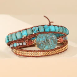 Bracelet Wrap En Turquoise – Toucher De Guérisseur -Moment Ici IMG 8965