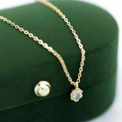 Collier Aigue Marine – Aura Marine, Argent Plaqué Or 12 Collier Aigue Marine – Aura Marine, Argent Plaqué Or -Moment Ici IMG 8996