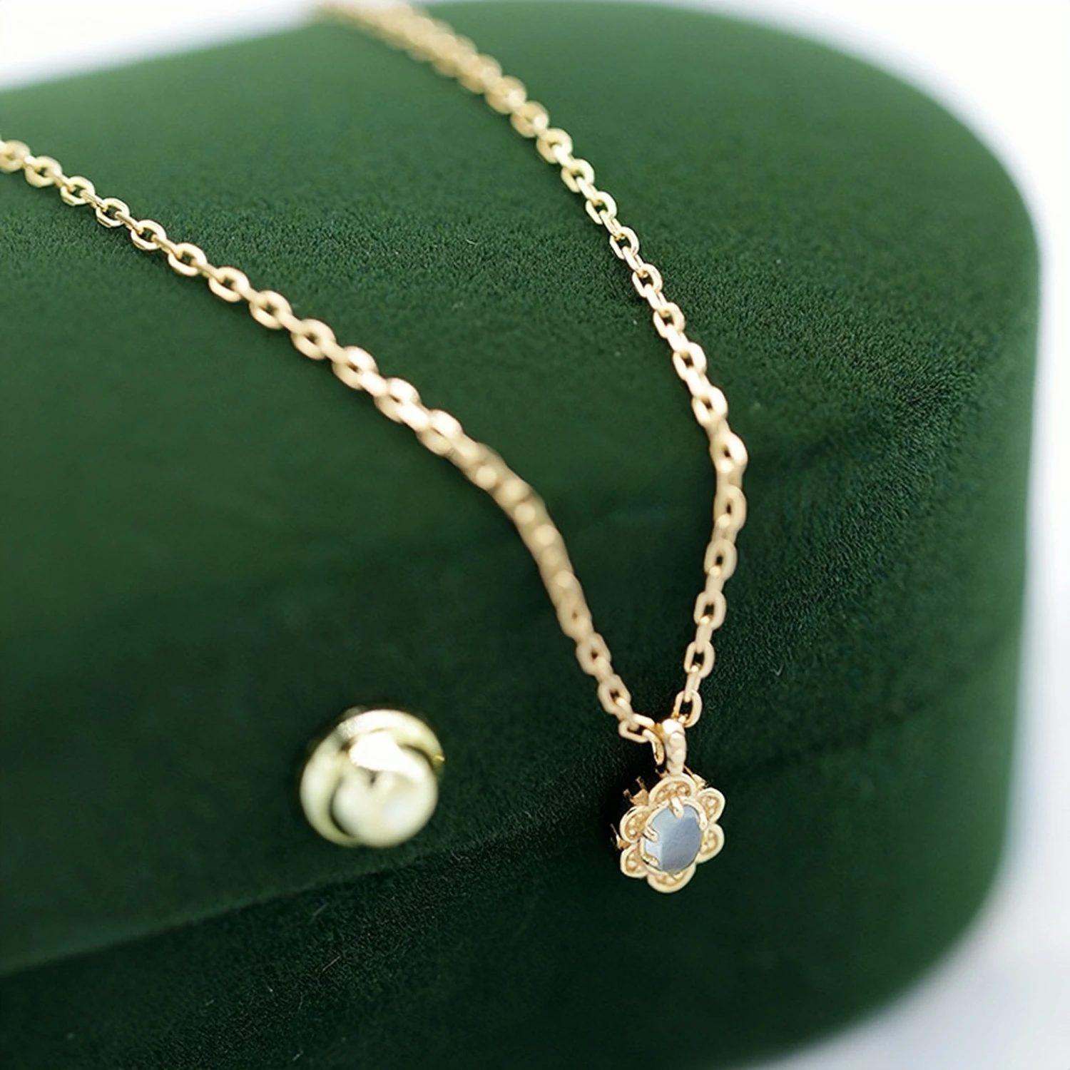 Collier Aigue Marine – Aura Marine, Argent Plaqué Or 6 Collier Aigue Marine – Aura Marine, Argent Plaqué Or – Image 4