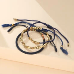 Bracelet Tibétain – Pulse Paix , Cuivre Et Fil Tibétain -Moment Ici IMG 9155