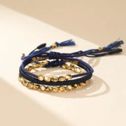 Bracelet Tibétain – Pulse Paix , Cuivre Et Fil Tibétain