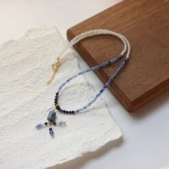 Collier Lapis Lazuli – Paix Profonde, Plaqué Or -Moment Ici IMG 9584