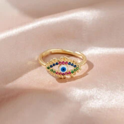 Bague Mauvais Œil « Confiance » En Zircon Coloré 11 Bague Mauvais Œil « Confiance » En Zircon Coloré -Moment Ici O1CN010CQET01ZBUlaCo4VE 2925713156 0 cib