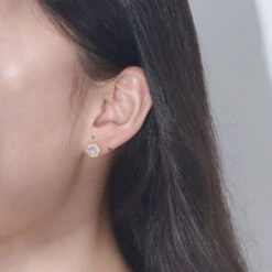 Boucles D’Oreilles Pierre De Lune – Hexagone Lumineux, Argent Plaqué Or -Moment Ici QQ图片20240529004107