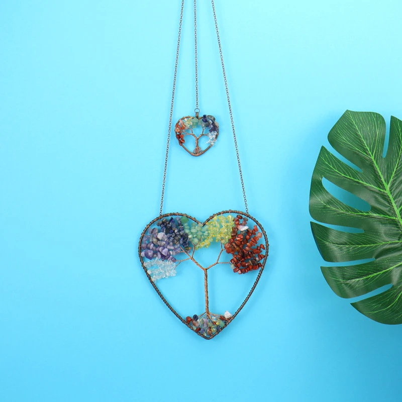 Attrape Rêve Arbre De Vie ‘Coeur’ En 7 Chakras 3 Attrape Rêve Arbre De Vie ‘Coeur’ En 7 Chakras