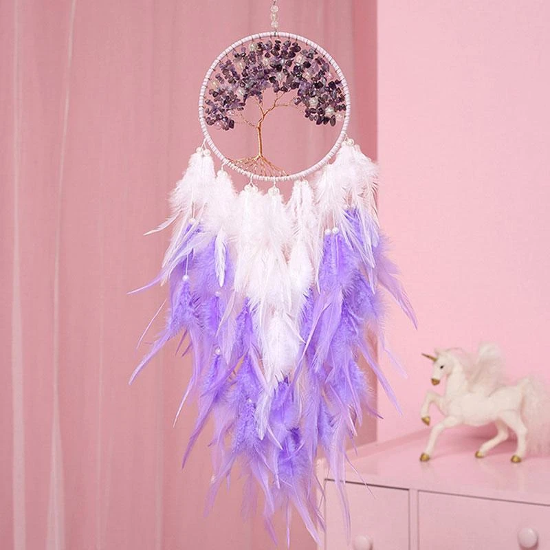 Attrape Rêve Arbre De Vie ‘Sagesse’ En Améthyste 5 Attrape Rêve Arbre De Vie ‘Sagesse’ En Améthyste – Image 3