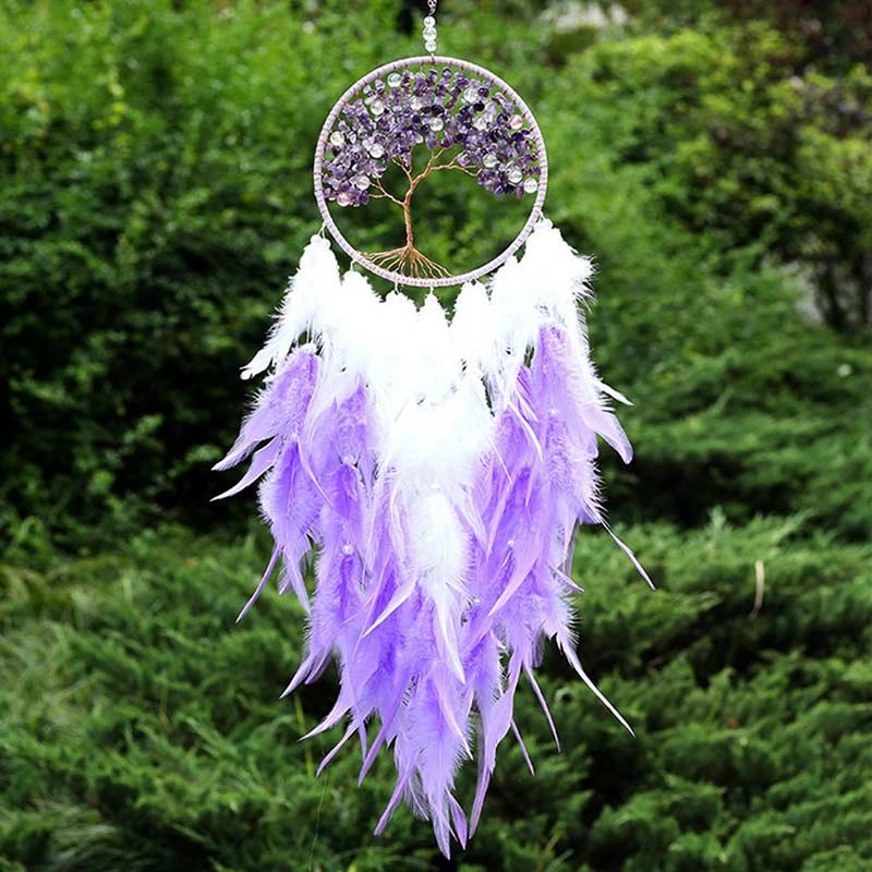 Attrape Rêve Arbre De Vie ‘Sagesse’ En Améthyste 6 Attrape Rêve Arbre De Vie ‘Sagesse’ En Améthyste – Image 4
