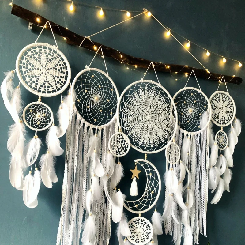 Attrape Rêve Géant ‘Forêt Sereine’ 5 Pièces 7 Attrape Rêve Géant ‘Forêt Sereine’ 5 Pièces – Image 5