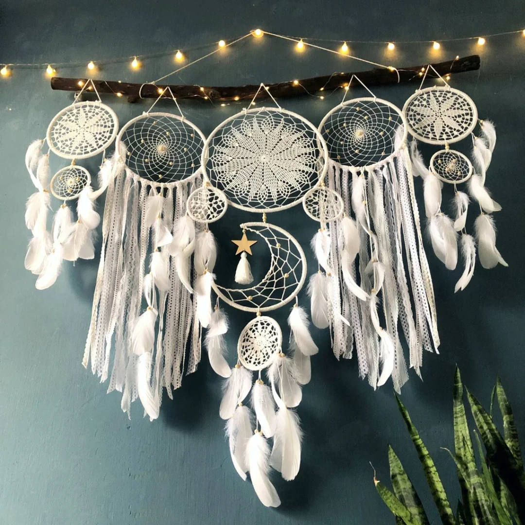 Attrape Rêve Géant ‘Forêt Sereine’ 5 Pièces 6 Attrape Rêve Géant ‘Forêt Sereine’ 5 Pièces – Image 4