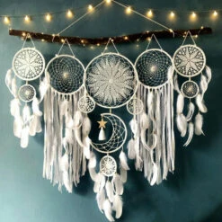 Attrape Rêve Géant ‘Forêt Sereine’ 5 Pièces 12 Attrape Rêve Géant ‘Forêt Sereine’ 5 Pièces -Moment Ici attrape reve geant foret serein 5 pieces blanc