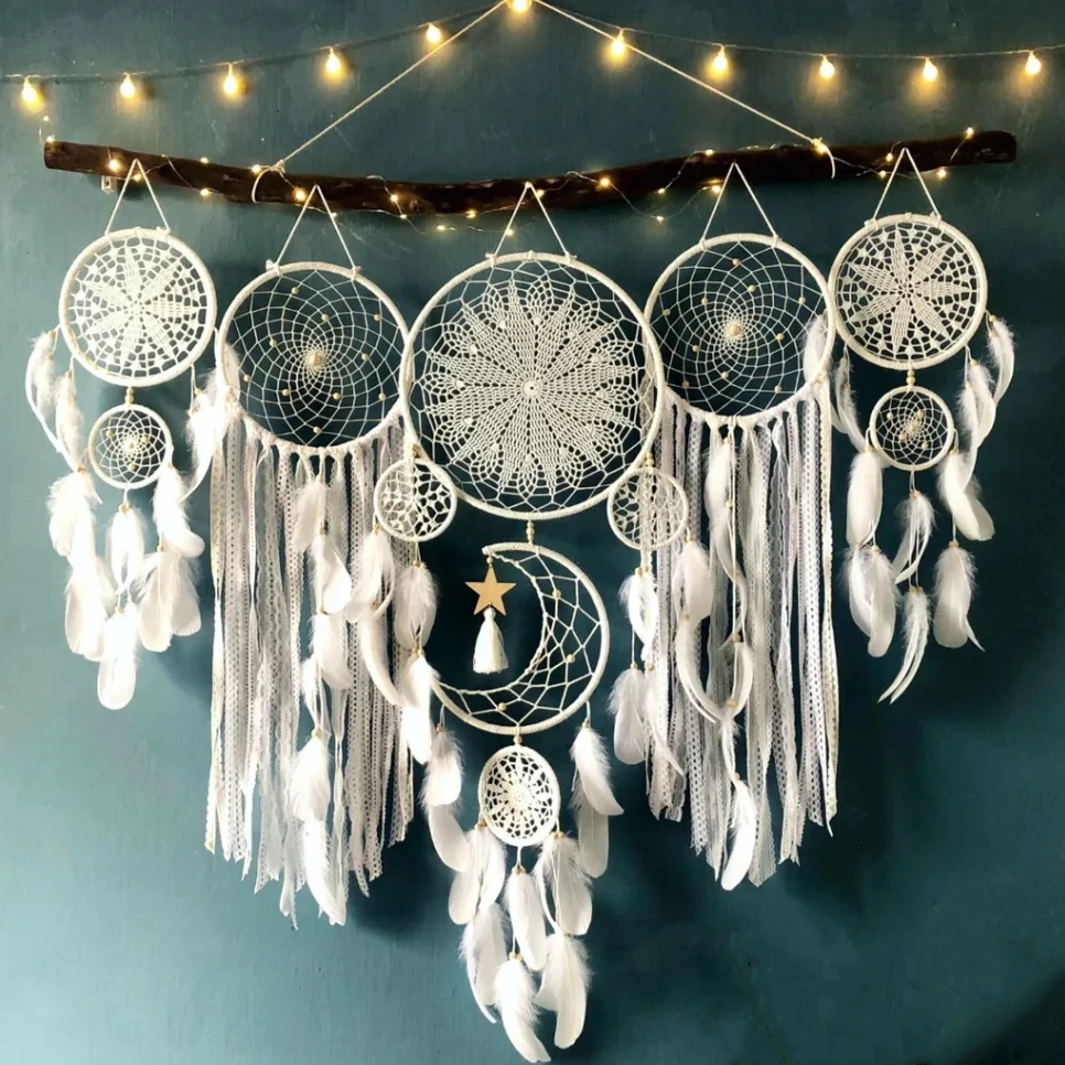 Attrape Rêve Géant ‘Forêt Sereine’ 5 Pièces 5 Attrape Rêve Géant ‘Forêt Sereine’ 5 Pièces – Image 3