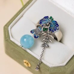 Bague Aigue Marine – Zen Antique, Argent -Moment Ici bague aigue marine zen antique argent 10