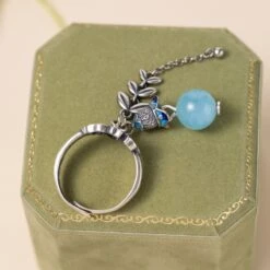 Bague Aigue Marine – Zen Antique, Argent -Moment Ici bague aigue marine zen antique argent 8