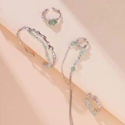 Bracelet Aventurine – Force Du Bambou, Argent 18 Bracelet Aventurine – Force Du Bambou, Argent -Moment Ici bague aventurine force du bambou argent