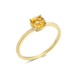 Bague Citrine – Lumière Dorée, Argent Plaqué Or -Moment Ici bague citrine lumiere doree argent plaque or 6
