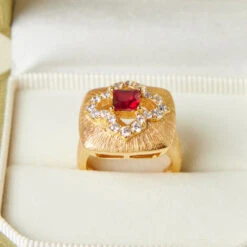 Bague Cornaline – Chance Florale, Argent Plaqué Or 14 Bague Cornaline – Chance Florale, Argent Plaqué Or -Moment Ici bague cornaline chance florale argent plaque or 4