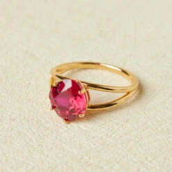 Bague Cornaline – Essence De Vie, Argent Plaqué Or -Moment Ici bague cornaline essence de vie argent plaque or 6