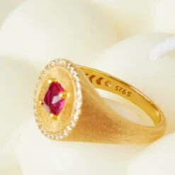 Bague Cornaline – Flamme Énergisante, Argent Plaqué Or -Moment Ici bague cornaline flamme energisante argent plaque or 11