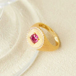 Bague Cornaline – Flamme Énergisante, Argent Plaqué Or -Moment Ici bague cornaline flamme energisante argent plaque or 7