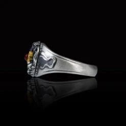 Bague Homme Anti-Stress Rotative – Lion Des Montagnes, Argent -Moment Ici bague homme anti stress rotative lion des montagnes argent 6