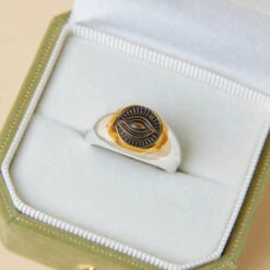 Bague Homme – Œil Maléfique, Argent -Moment Ici bague homme oeil malefique argent 4