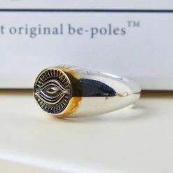Bague Homme – Œil Maléfique, Argent -Moment Ici bague homme oeil malefique argent 5